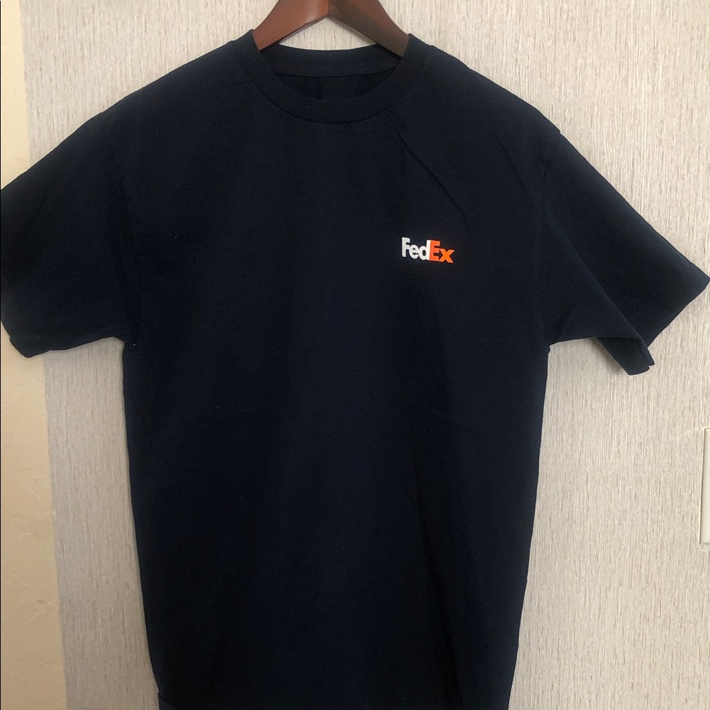 Dex Navy Short Sleeve Tee with Small Embroidered Logo